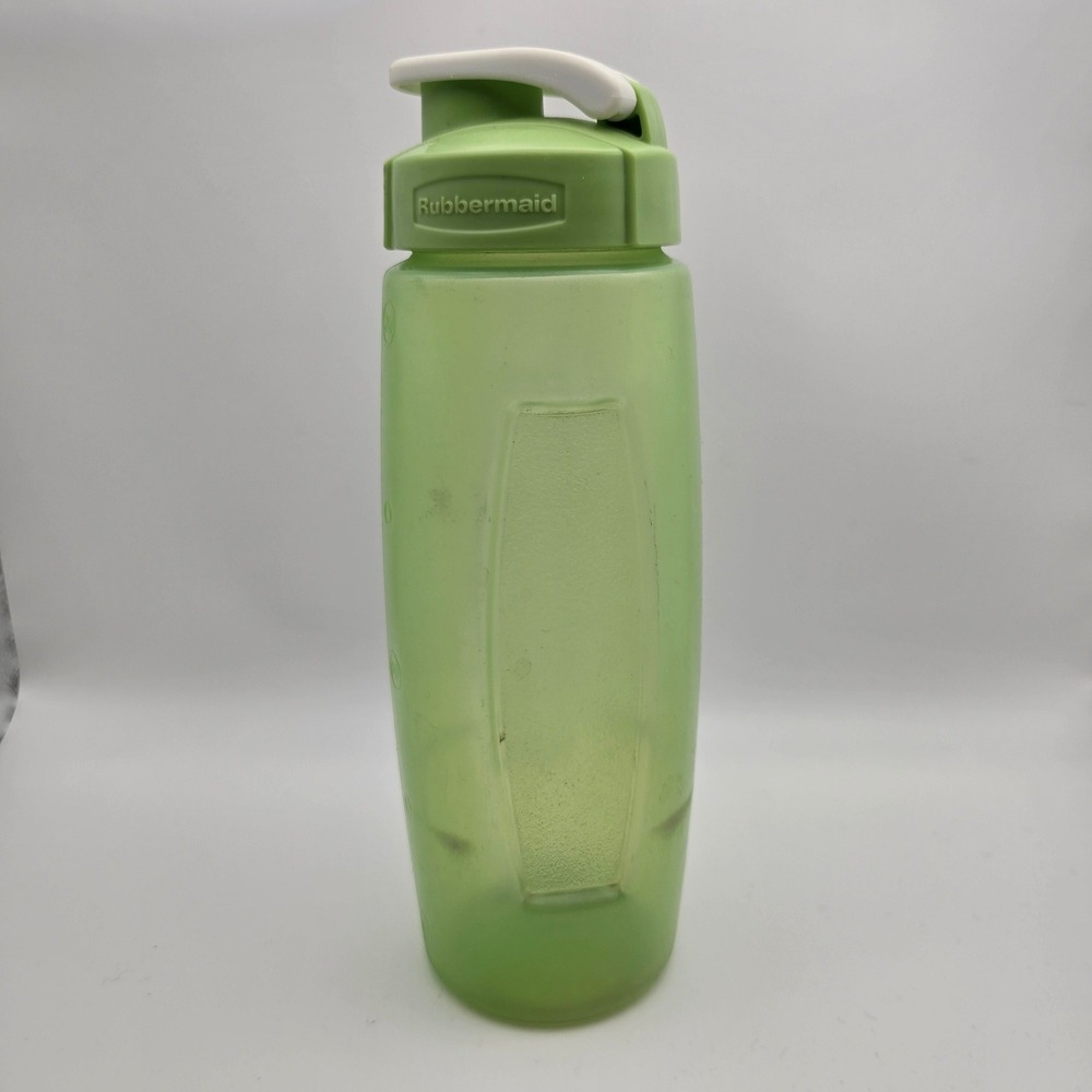 Rubbermaid Water Bottle 20oz Green Flip Top Lid Measurement